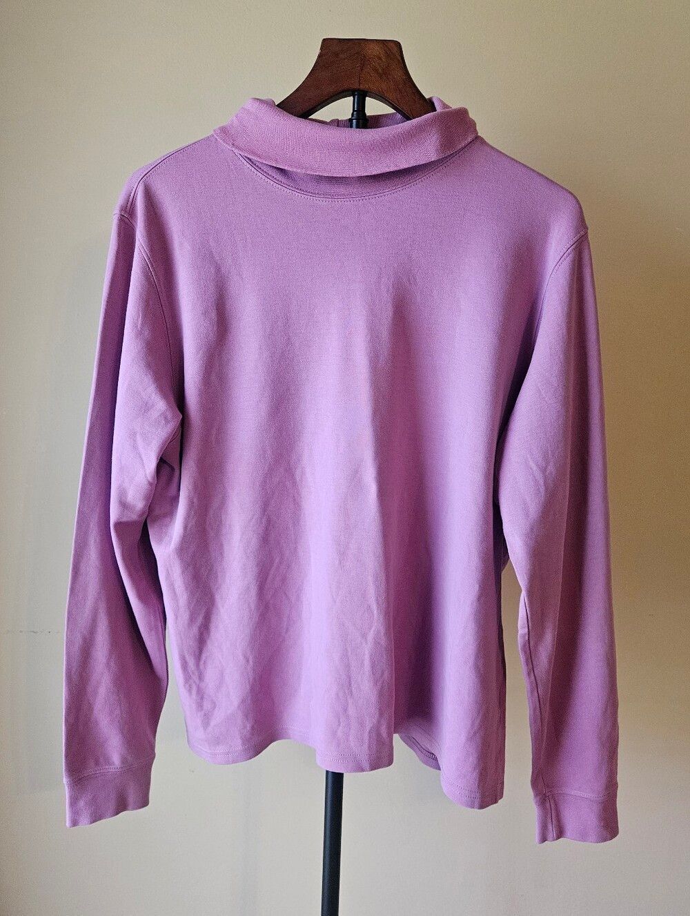 L.L. Bean Lilac Long Sleeve Mock Neck Top Size XL